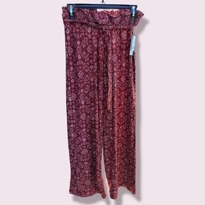 XS Pink Republic paper bag pants, Maroon